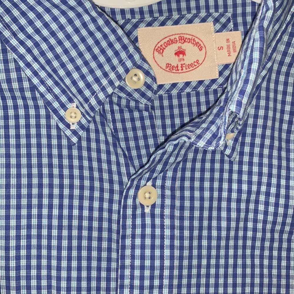 Men’s Brooks Brothers blue L/S button down dress shirt, Small